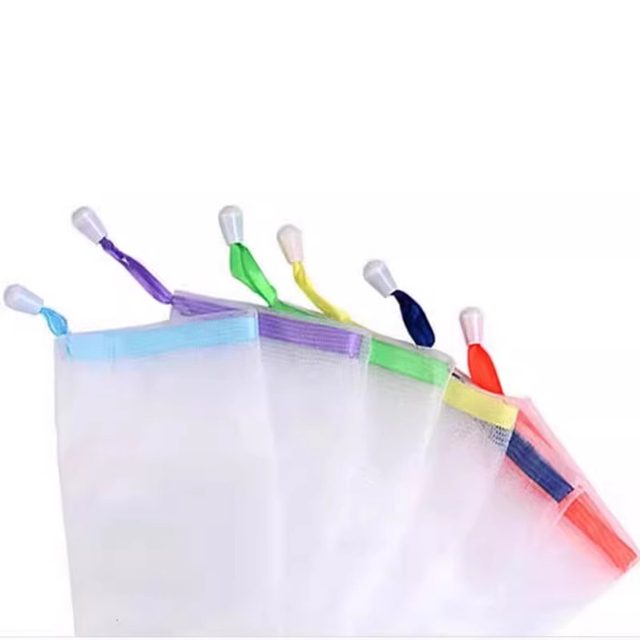 Soap bubble mesh ribbon handmade soap mesh bag