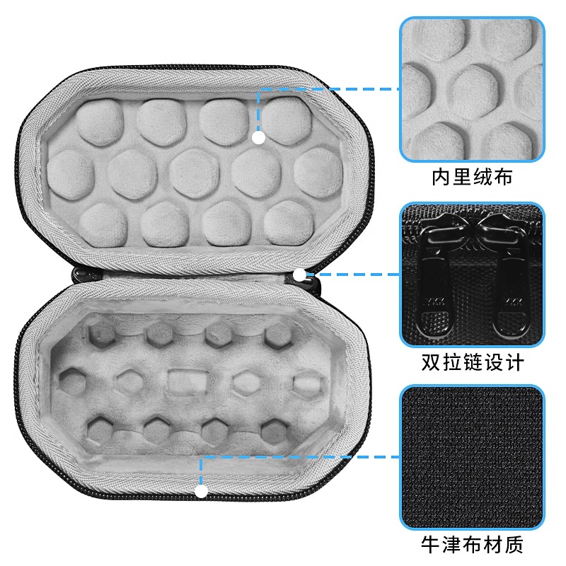 适用科大讯飞Lite版 M110 M210 M610鼠标收纳盒有线无线蓝牙鼠标收纳包外设保护硬壳包袋套抗压防震便携包-图0