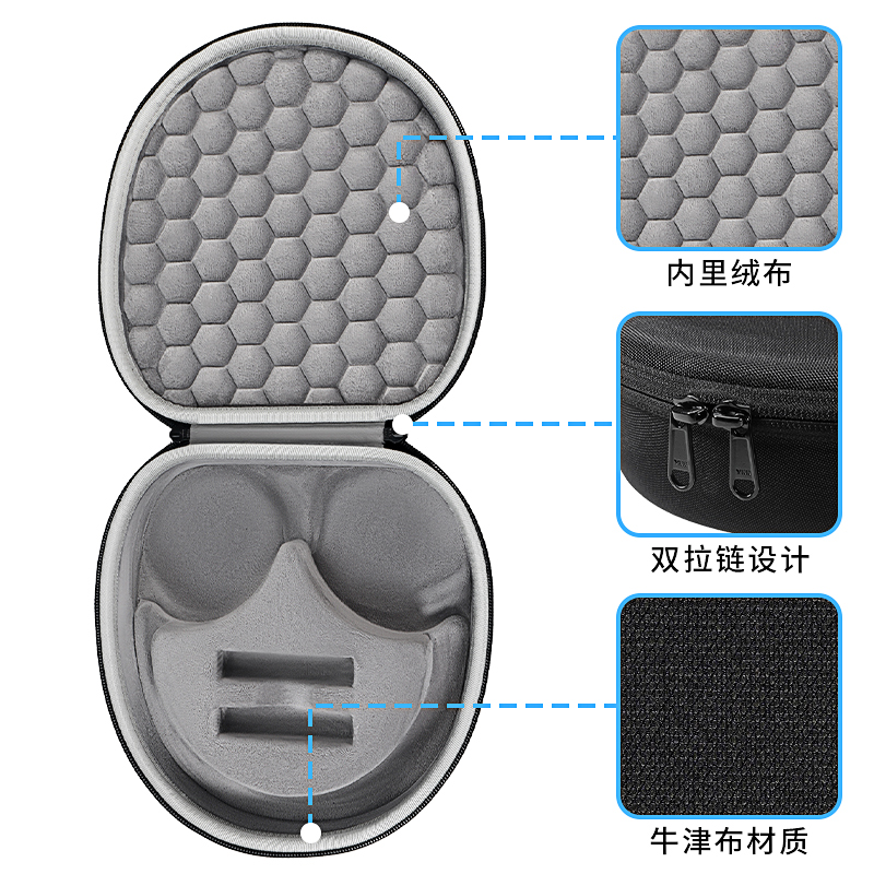 适用Edifier漫步者耳机收纳盒W820NB耳机包耐压W860NB Pro双金标MT6收纳包便携FreePro花再free保护袋MT6硬壳 - 图2