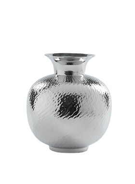 新中式陶瓷花瓶插花摆件创意现代客厅酒柜玄关电镀花器家居装饰品