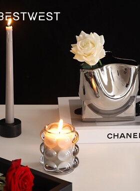 创意电镀花瓶银色镜面不锈钢质感家居装饰品摆件客厅餐桌轻奢花器