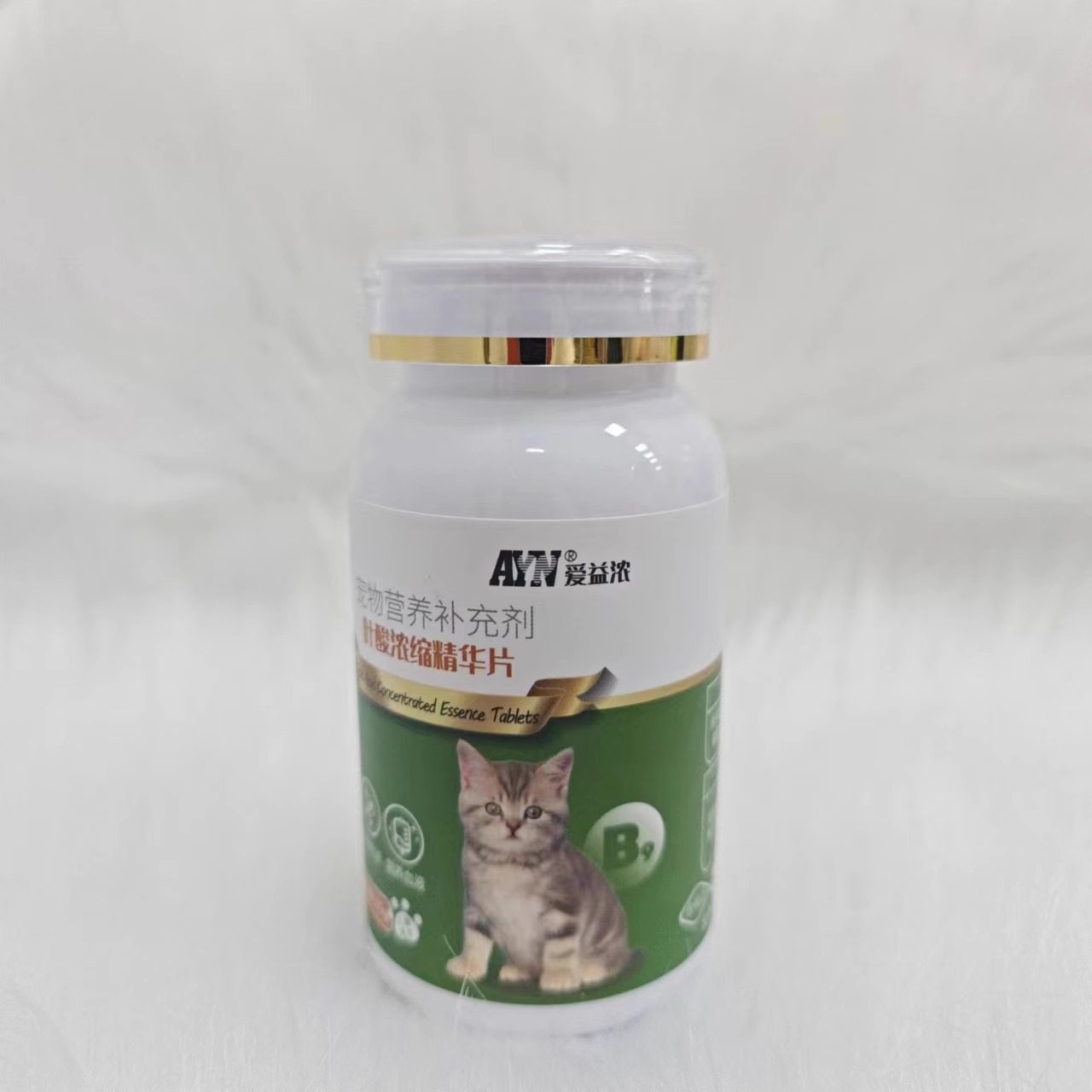 爱益浓叶酸浓缩精华片60g母猫怀孕用猫狗通用营养补充医院同款