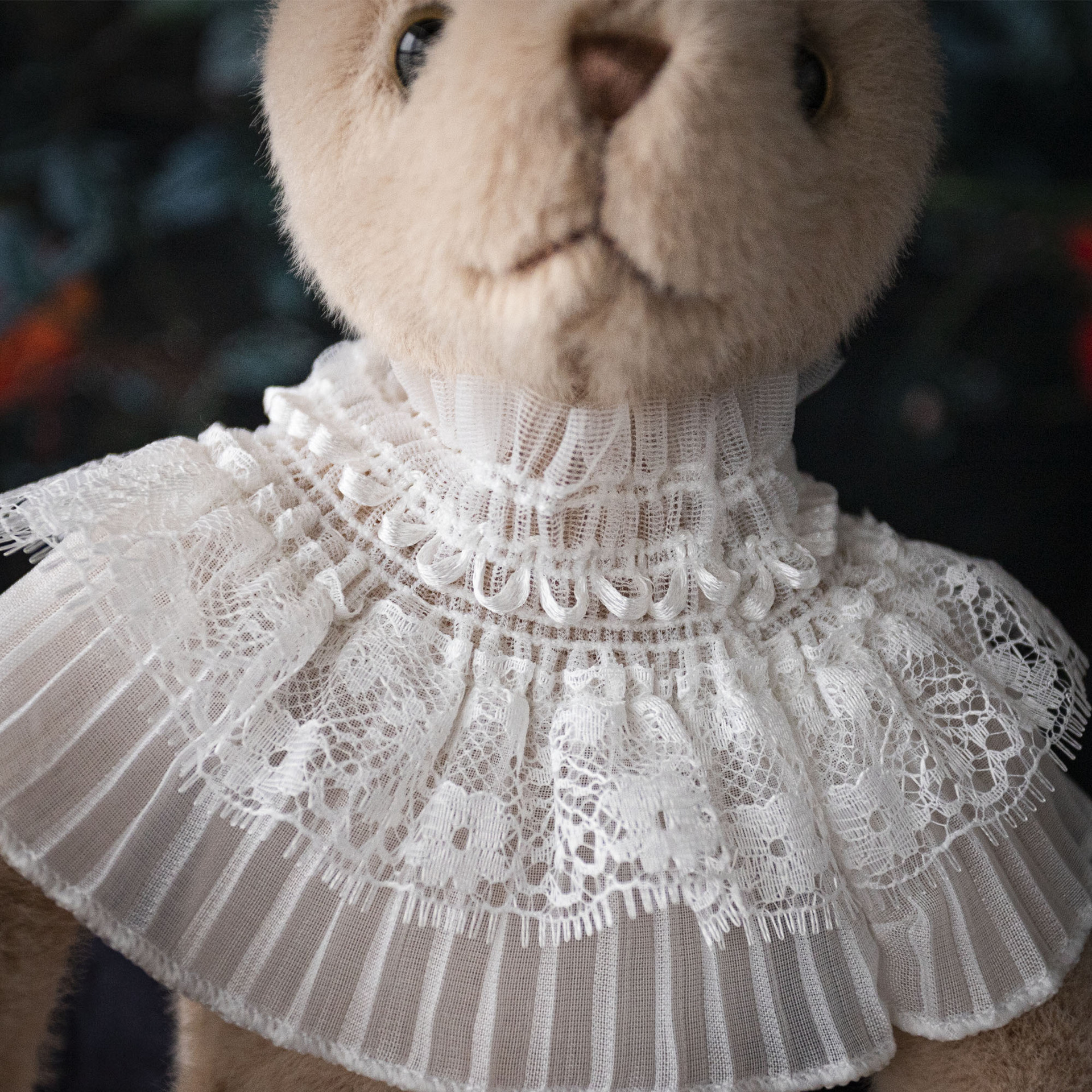 dabron原创设计品牌蕾丝领兔子玩偶送女孩伴手礼物小娃娃公仔 - 图0