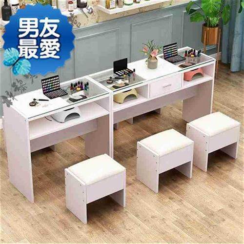 Nail art table simple manicure table and chair set economical double manicure table workbench z single small table i.