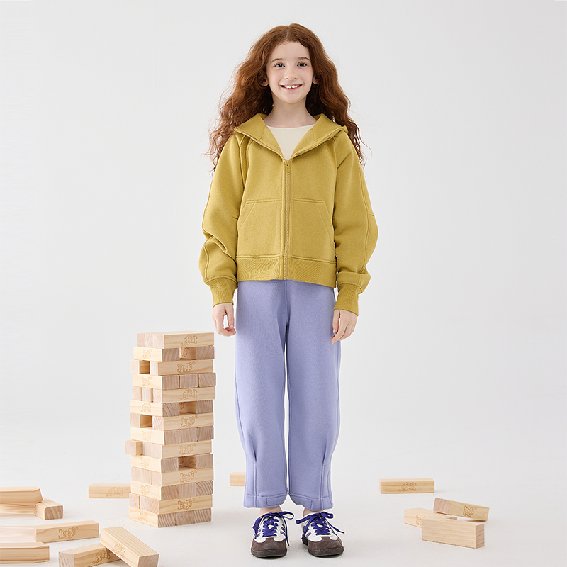 jollybean丨儿童加绒连帽宽松卫衣25秋冬新款男女童上衣拼接外套,淘宝优惠券,粉丝福利购,淘宝优惠卷
