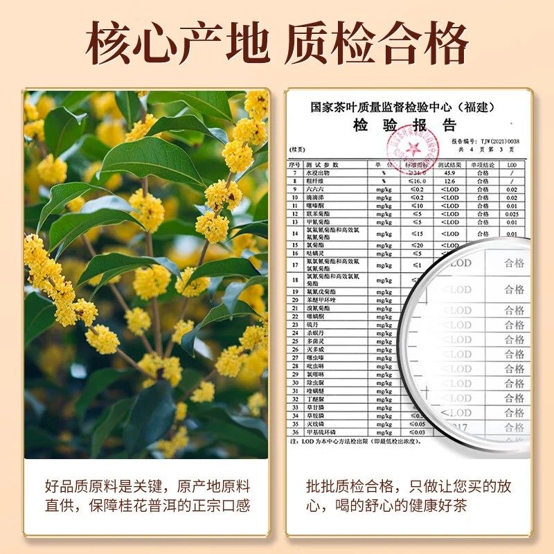 陈一凡普洱茶叶 桂花普洱 勐海宫廷普洱熟茶广西桂花 小方片30g,淘宝优惠券,粉丝福利购,淘宝优惠卷