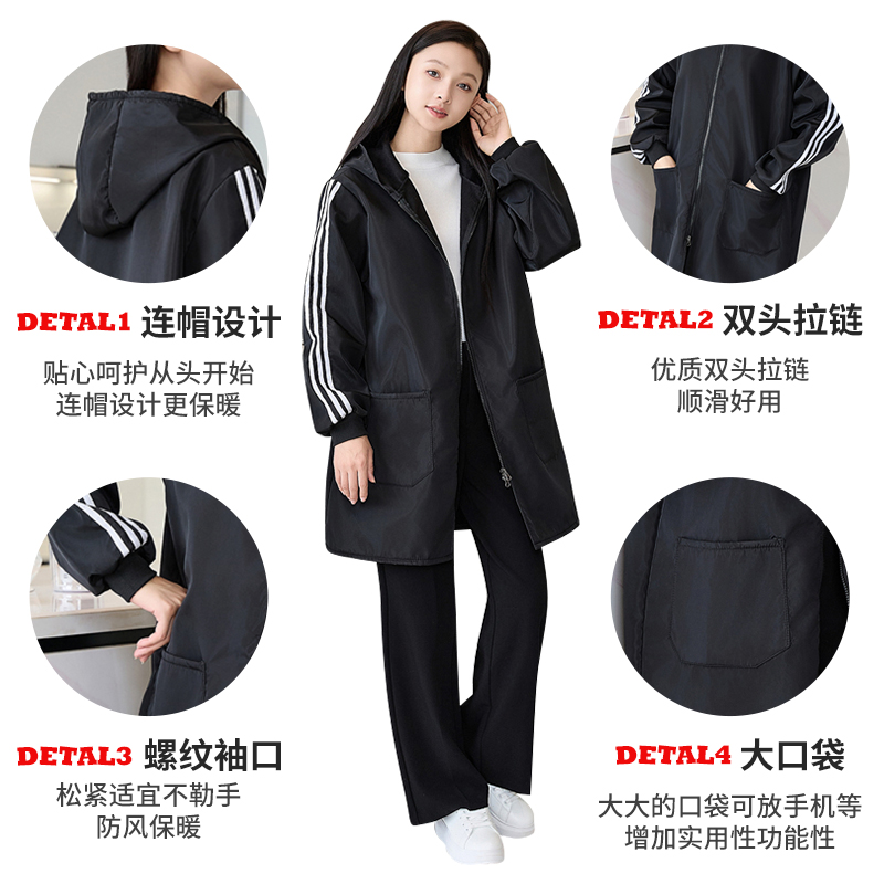 加绒罩衣成人加厚防水长袖工作服大褂男女款冬季家用厨房做饭围裙
