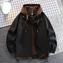 Coat Jacket Jacket Plus Cotton Warm Men Clothes Autumn Winter Mens Port Wind Fake even thickened Two jackets Chunqiu