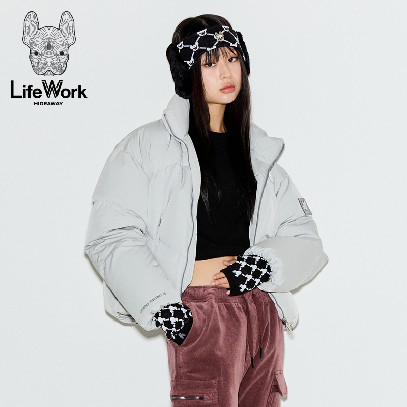 lifework羽绒服女冬季2023新款棉服女款时尚洋气短款辣妹白色外套