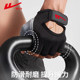 Pull-back fitness gloves for men, non-slip, wear-resistant, sports irons