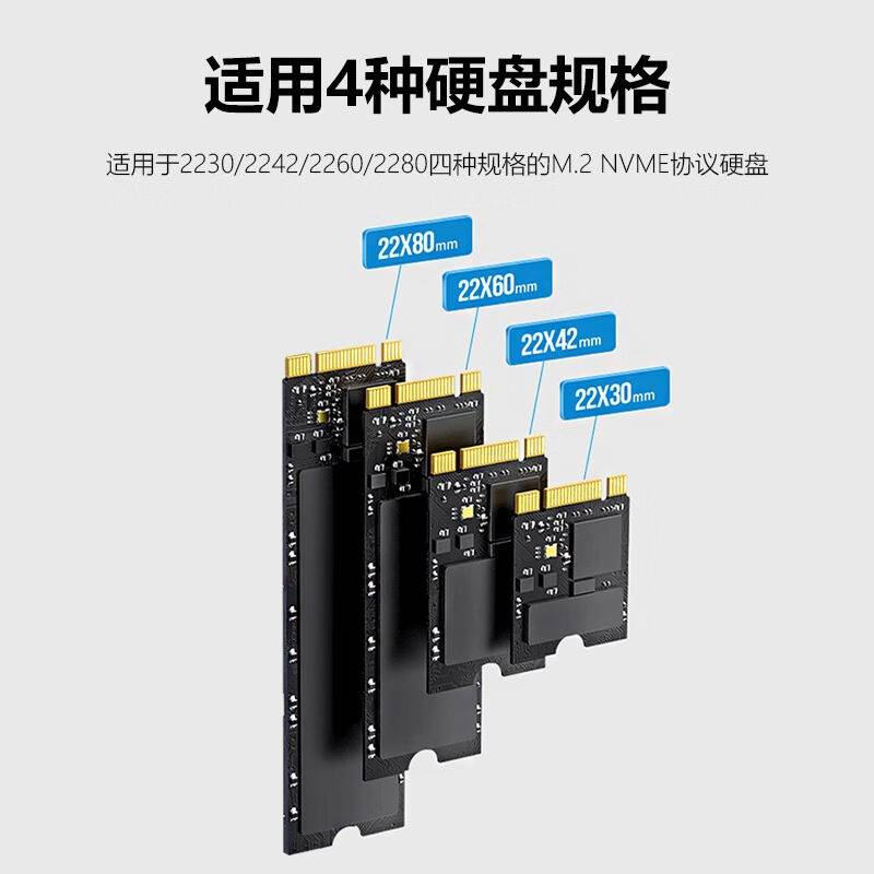 新品M.2NVMe转PCI-E3.0X4高速扩展卡双盘位SSD固态硬盘转 - 图1