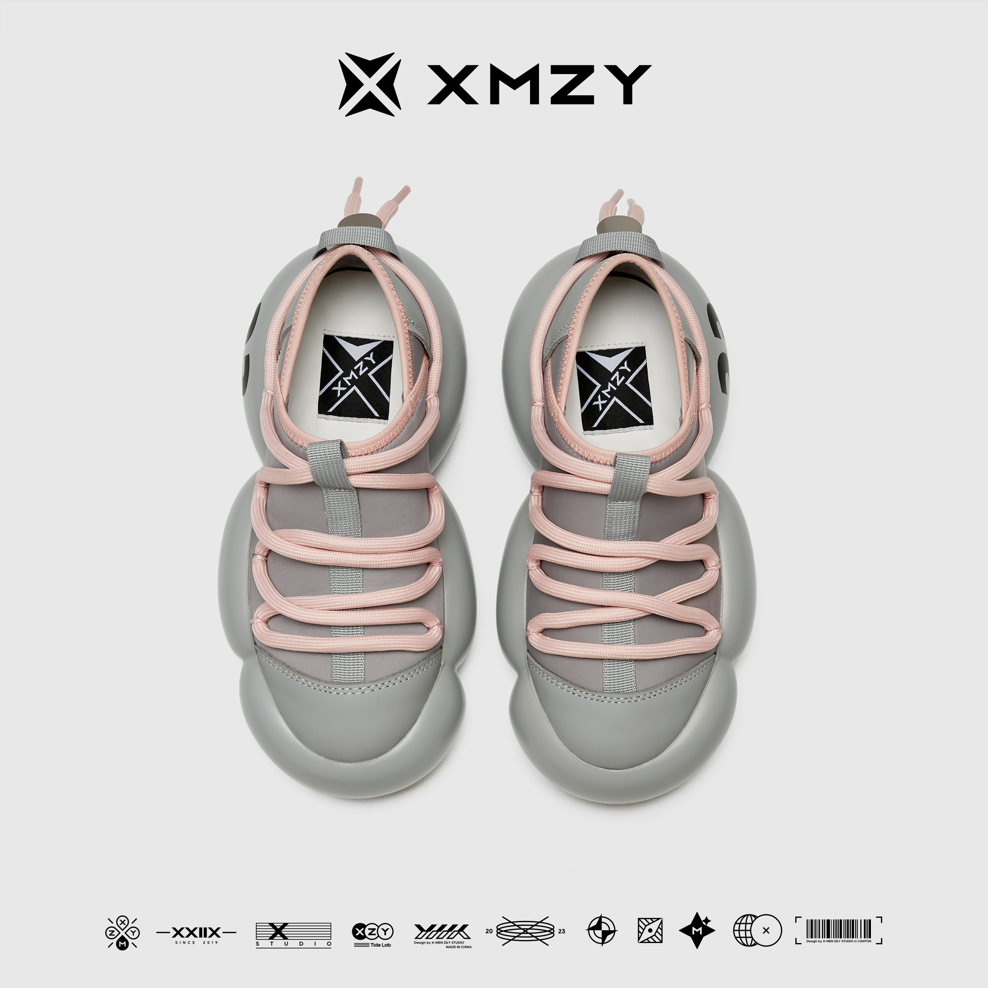 【乐野】XMZY2025夏季新款原创轻便百搭设计师款厚底时尚休闲鞋女 - 图1