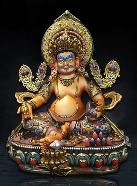 紫金莲纯铜尼泊尔佛堂手工彩绘