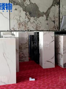 现代轻奢岩板花几架子家用客厅网红大理石装饰落地置物展示摆件台