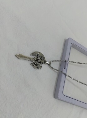 一页出品！欧美时尚霸气斧头男女个性潮流嘻哈街头风项链吊坠百搭