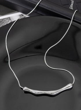 一页出品！钛钢不掉色轻奢小众树枝吊坠项链女ins气质短款锁骨链