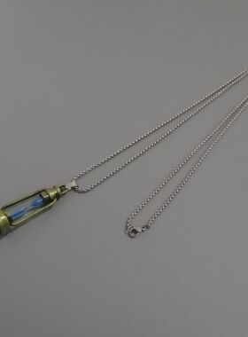 一页出品！复古煤油灯沙漏项链个性嘻哈男士吊坠百搭街舞饰品配饰