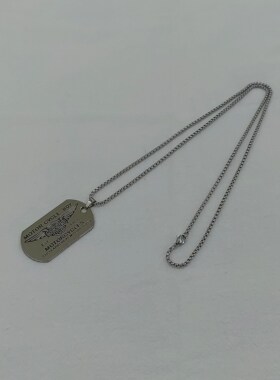 一页出品！哈雷机车军牌项链潮牌嘻哈美式复古配饰送男友生日礼物