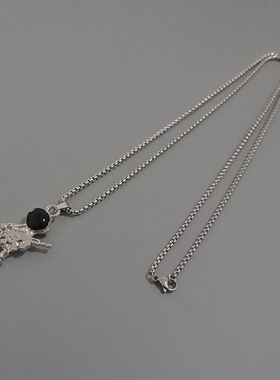 一页出品！宇航员太空人项链男女百搭简约长款嘻哈个性蹦迪毛衣链