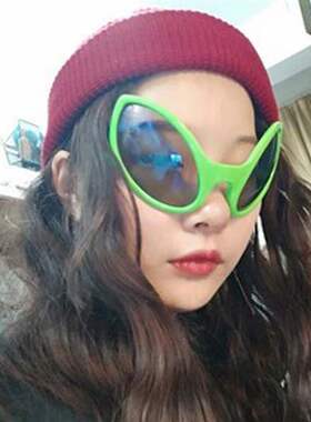 绿色搞怪沙雕外星人眼镜搞笑墨镜