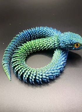 新款蝰蛇3d打印龙玩具模型全身关节可动立体仿真动物摆件儿童礼物