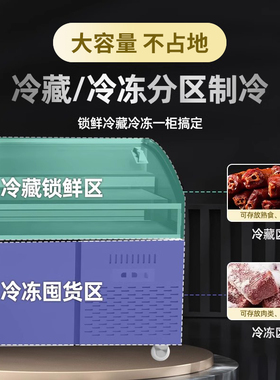 摆摊冷藏展示柜三层阶梯冷藏双温台式冷藏保鲜夜市烧烤炸串冷冻