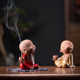 Chinese purple sand monk ornaments Zen home living room desktop decorations tea ceremony aromatherapy stove incense stick incense holder