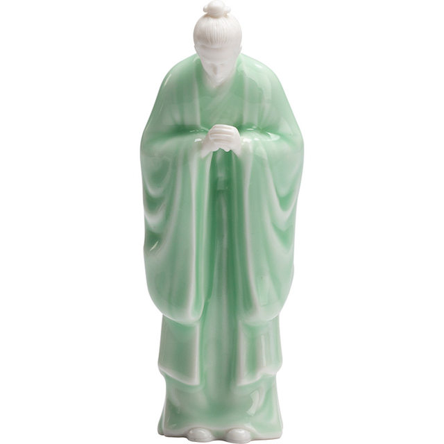 Chinese Zen little Taoist ceramic hand-made tea room table decoration ornaments tea ceremony tea pet boutique can raise crafts