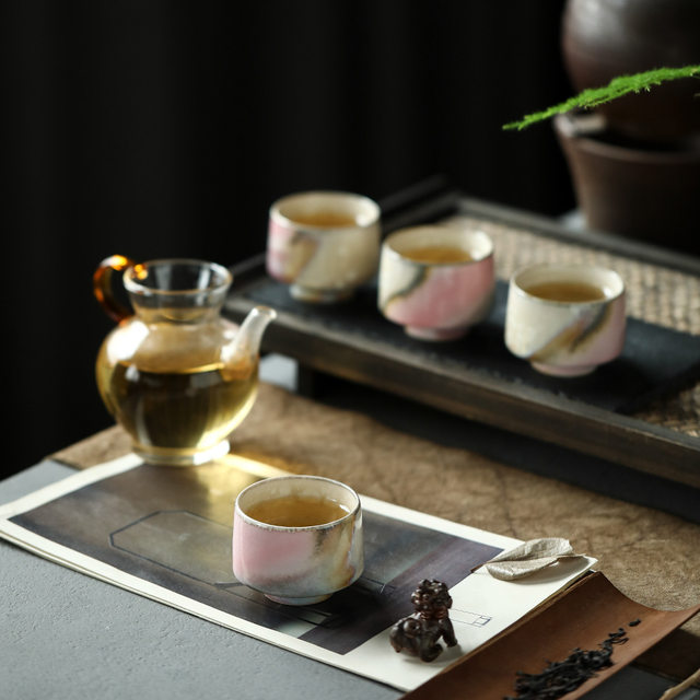 Jingdezhen hand-drawn underglaze color ceramic kung fu tea cup master cup single cup high-end personal tea set