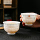 Suet-fat jade porcelain hand-painted Ten Thousand Buddhas Master Cup Kung Fu Tea Cup Ceramic Tea Cup High-end Men and Women Personal Single Cup
