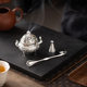 Silver three-legged mini incense burner pocket line incense burner home indoor incense sandalwood agarwood aromatherapy tea ceremony decoration