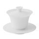 1mm ultra-thin tire three-cup Dehua white porcelain plain-fired single high-end tea set tea bowl with lid