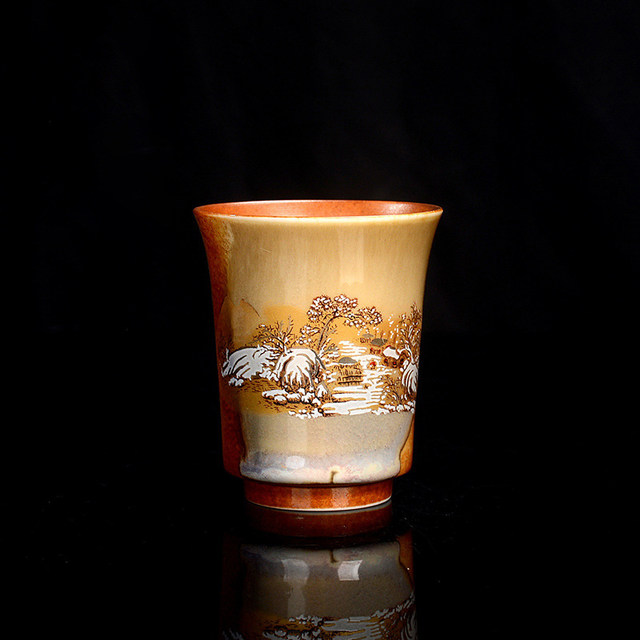 Antique wood-burning tea cup, ceramic master cup, Kung Fu tea set, small tea cup, scented tea cup, high-end personal use