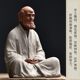 Chinese Zen style purple sand Bodhidharma sitting statue creative ornaments home living room tea room tea pet ceramic decorations