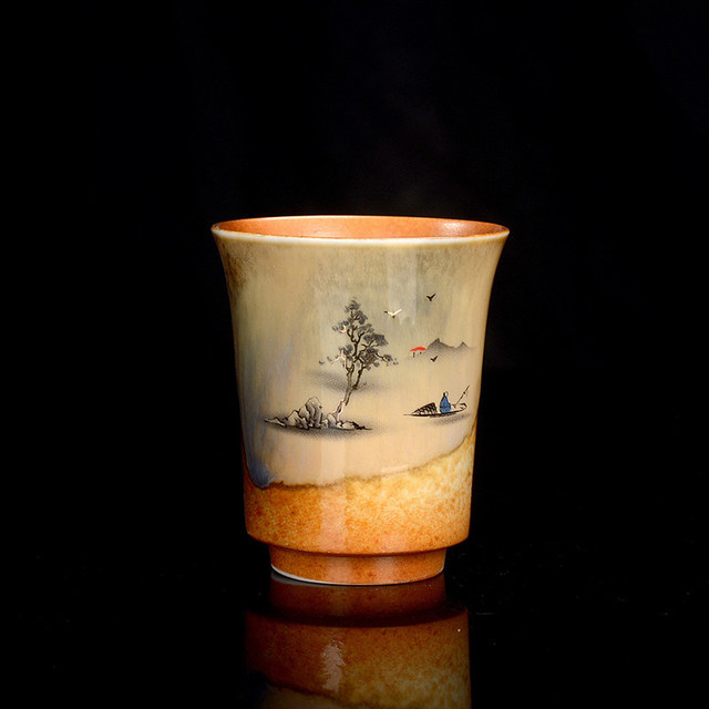 Antique wood-burning tea cup, ceramic master cup, Kung Fu tea set, small tea cup, scented tea cup, high-end personal use