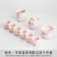 Hand-kneaded ceramic kung fu tea set for home high-end ladies special teapot tea cup set 2025 new style