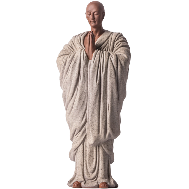Chinese Zen purple clay monk novice creative ornaments home ceramic tabletop tea ceremony decorations tea pet decorations