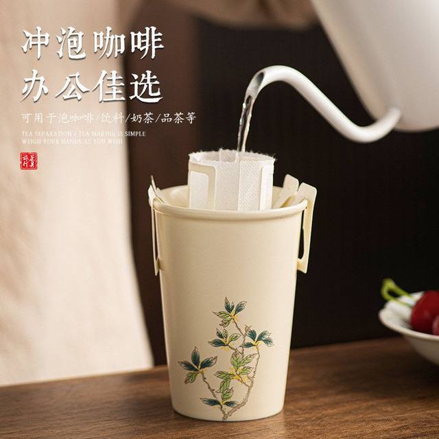 Creative retro ceramic tea cup large capacity water cup master cup household men and women high-end personal special Coke cup