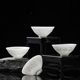 High-end mutton-fat jade porcelain bamboo hat cup, personal master cup, single cup, Dehua white porcelain Kung Fu tea cup, ceramic tea cup