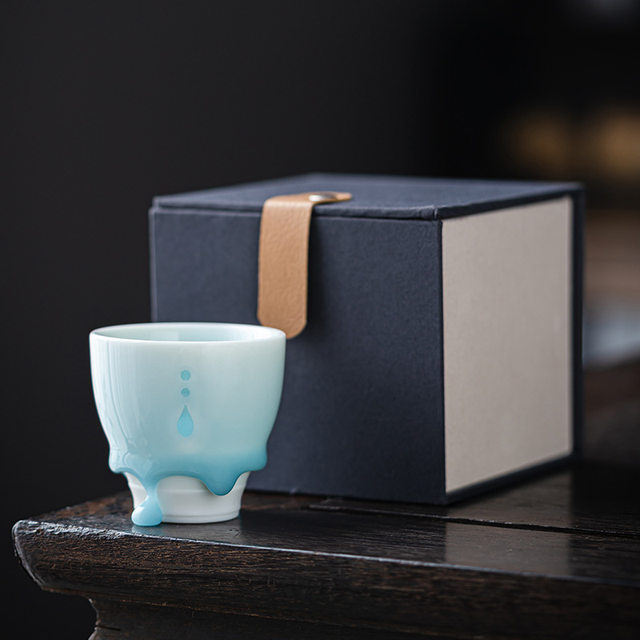 Dripping Grace Handmade Celadon Master Cup High-end Personal Kung Fu Tea Cup Small Single Cup Ceramic Tea Set