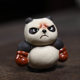 Handmade purple sand boxing giant panda tea pet small ornaments Kung Fu tea set tea toy boutique can be raised tea tray tea table decoration