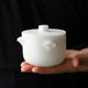 Suet-fat jade hand-grabbed pot for household high-end tea making special ceramic Kung Fu tea set tea water separation single pot 2025 new style
