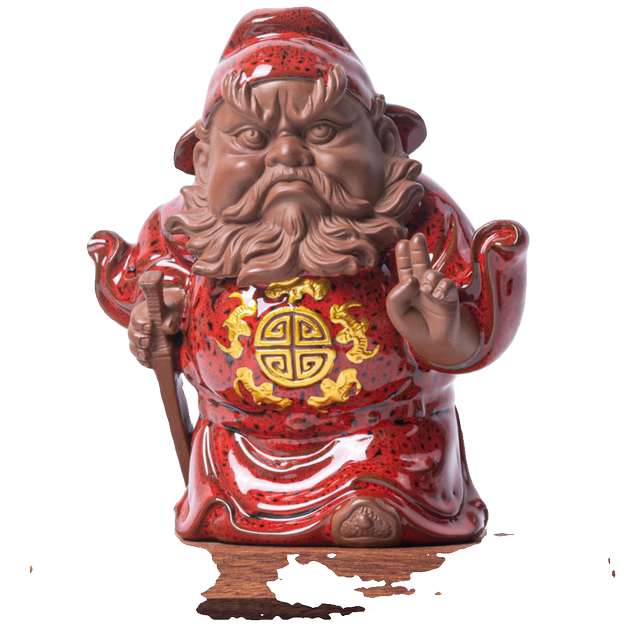 Zen creative ornaments Zhongkui Tianshi home entrance office desktop tea pet Chinese decorative ceramic crafts