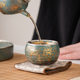 High-end evergreen glaze gold and silver CEO gilt silver cup master cup single cup ceramic kung fu tea cup high-end personal use
