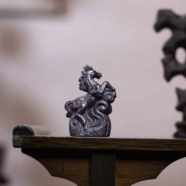 Yixing Zisha Tea Pet Horse to Success Zodiac Horse Sculpture Boutique Can Raise Tea Table Tea Table Small Ornaments High-end Tea Play