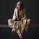 Chinese Zen style Bodhidharma sitting statue creative ornaments home living room entrance office study ceramic decoration
