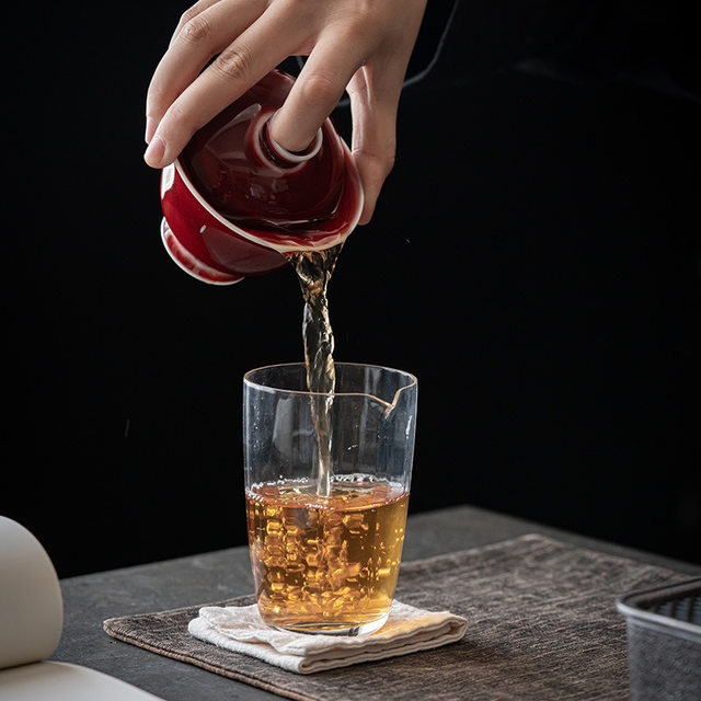 Handmade Langhong Sancai covered bowl single high-end teacup tea bowl with lid tea set three-piece set 2025 new large size