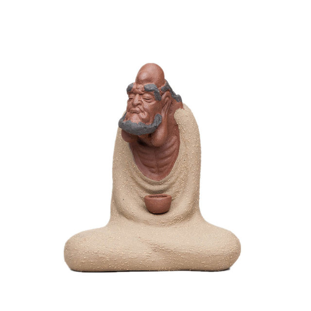 Yixing Zisha Tea Pet Zen Dharma Purely Handmade Creative Ornaments Boutique Can Keep Tea Table Decorations Tea Accessories