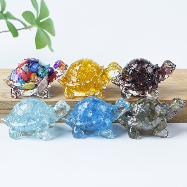 Creative crystal Zen turtle tea pet small ornaments can raise high-end tea sets accessories tea desktop tea play to attract wealth