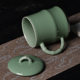 Longquan celadon bamboo cup high-end ceramic office tea cup high-end personal tea cup 2025 new style